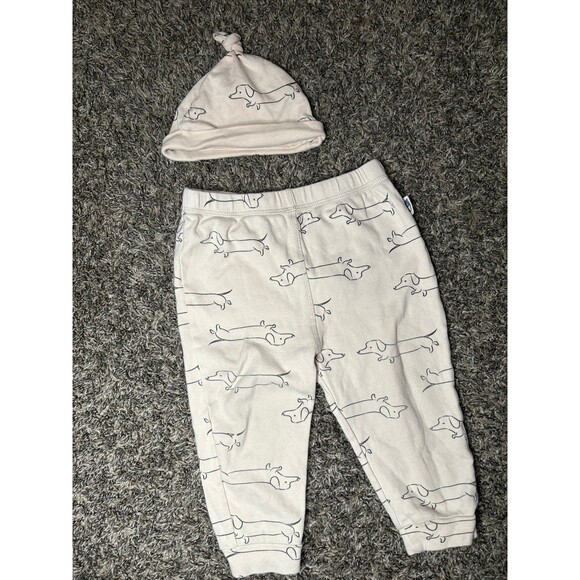 Rabbit Organic Pants Set 1 Hat Included Preowned - Picture 1 of 2